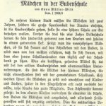 Gedanken zur Koedukation (Beginn eines Artikels aus der Festschrift von 1927) von Anna Müller-Wild